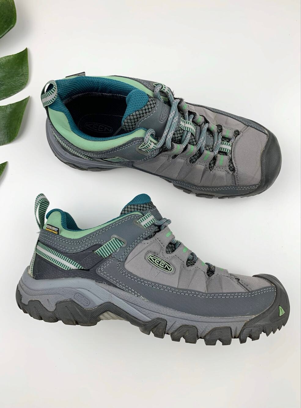 Keen Targhee EXP Waterproof Hiking Shoes Gray Lace Up Low Top Women's 6.5